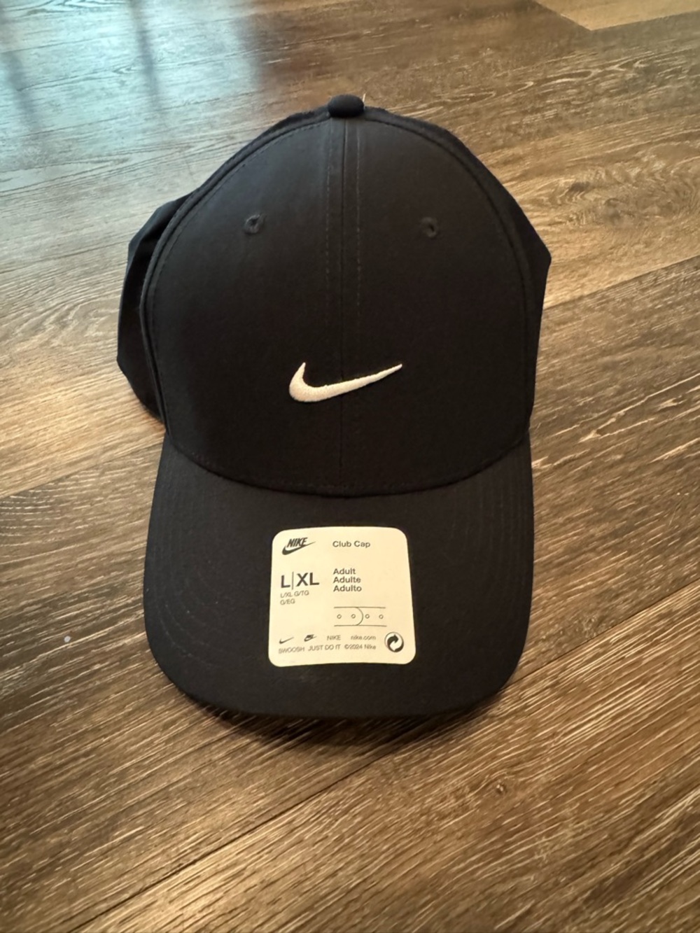 Nike Black Swoosh Club Training Cap - Adult Unisex L/XL